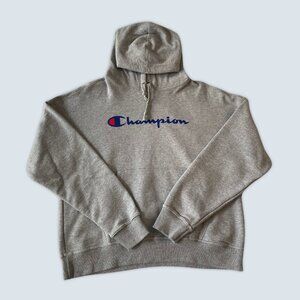 Champion Grey Pullover Hoodie Sz L